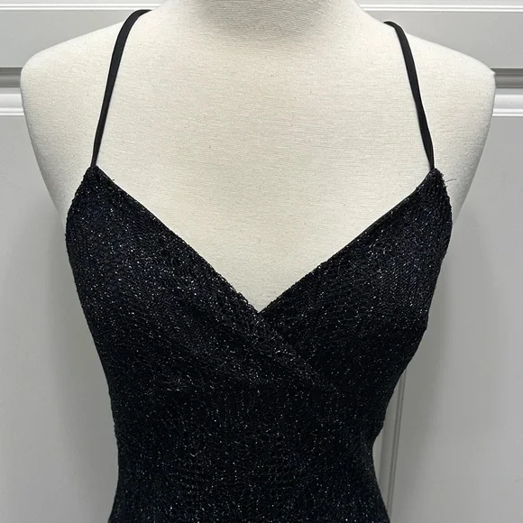 Hourglass Shimmering Black Dress - Picture 3 of 10
